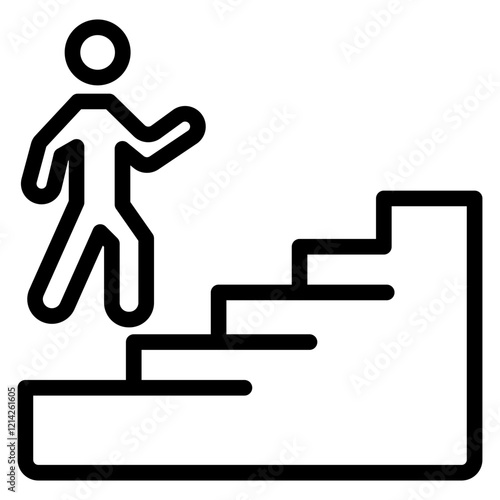 Emergency Stairs Vector Design Icon Style