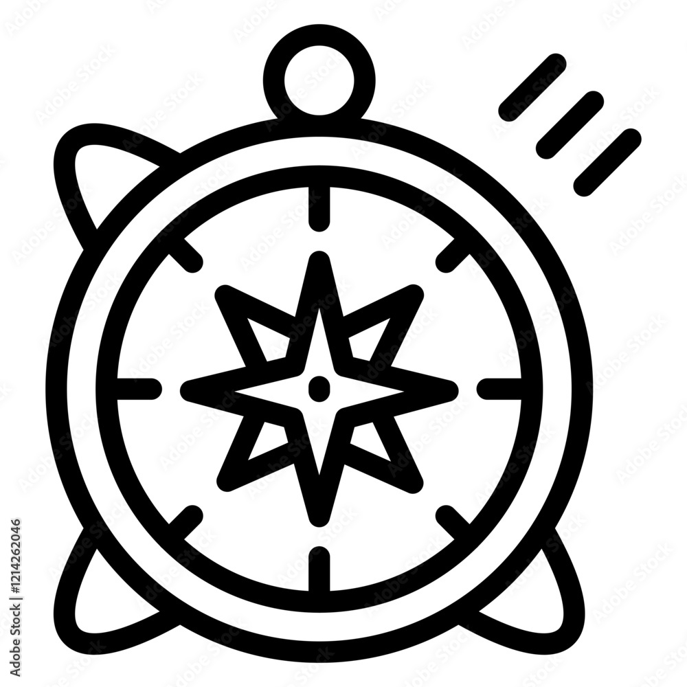 Compass Vector Design Icon Style Compass Vector Design Icon Style