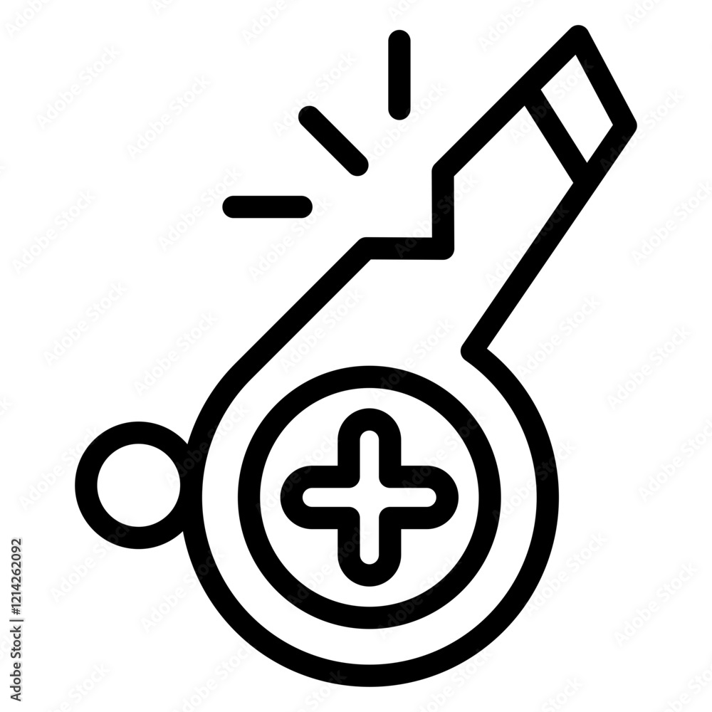 Emergency Whistle Vector Design Icon Style Emergency Whistle Vector Design Icon Style