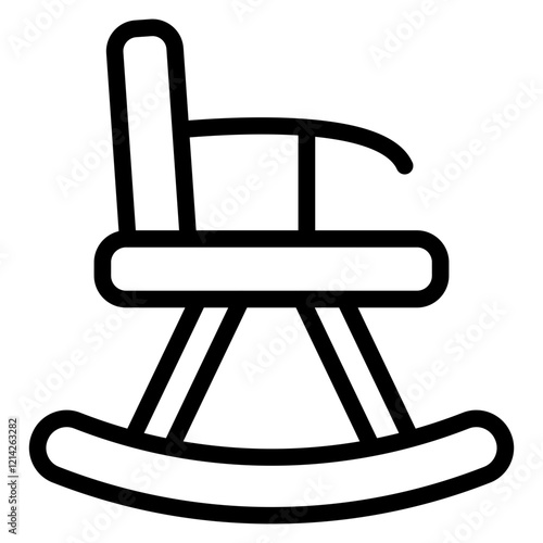 Rocking Chair Vector Design Icon Style