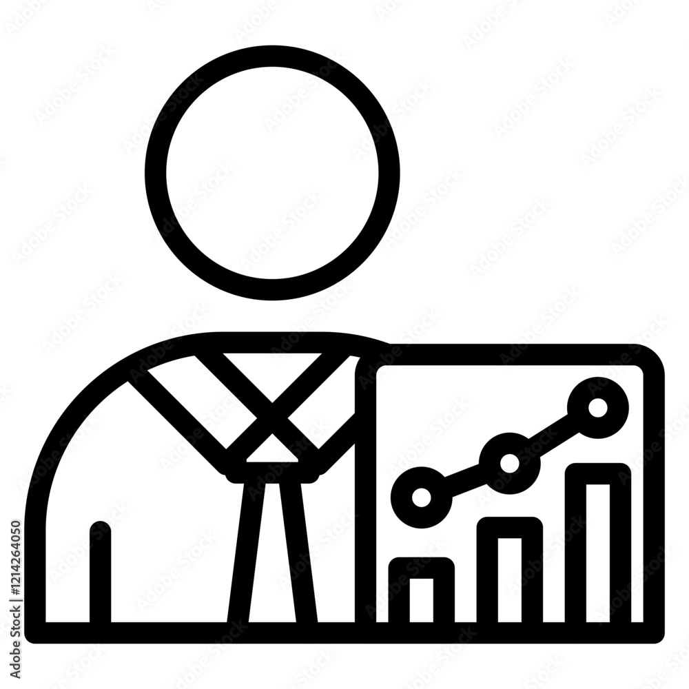 Data Analyst Vector Design Icon Style Data Analyst Vector Design Icon Style