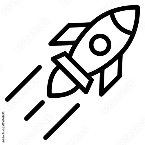 Rocket Launch Vector Design Icon Style