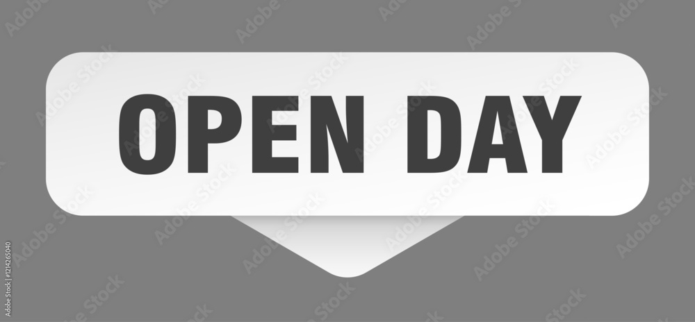 open day sticker. open day sign isolated on gray background open day sticker. open day sign isolated on gray background