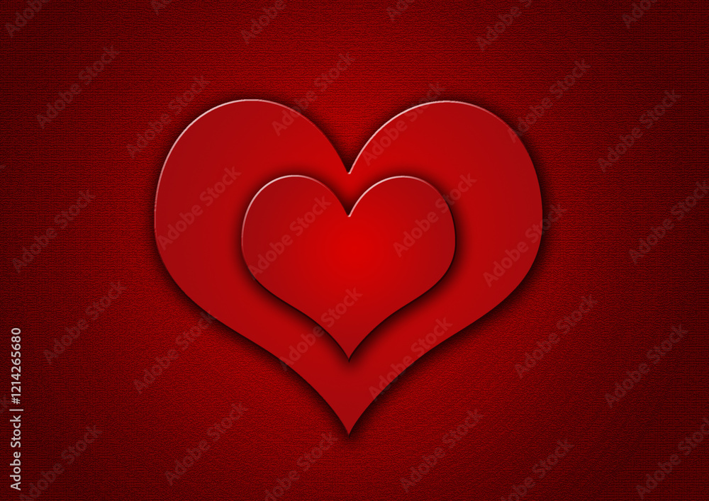 two layered red hearts on red background wallpaper design two layered red hearts on red background wallpaper design
