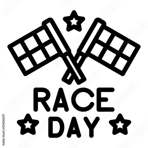 Race Day Vector Design Icon Style