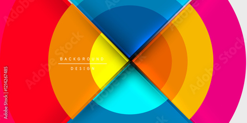 Target circle geometric abstract shapes. Vector Illustration For Wallpaper, Banner, Background, Card, Book Illustration, landing page