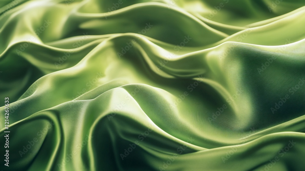 Abstract green silk fabric texture background. Abstract green silk fabric texture background.