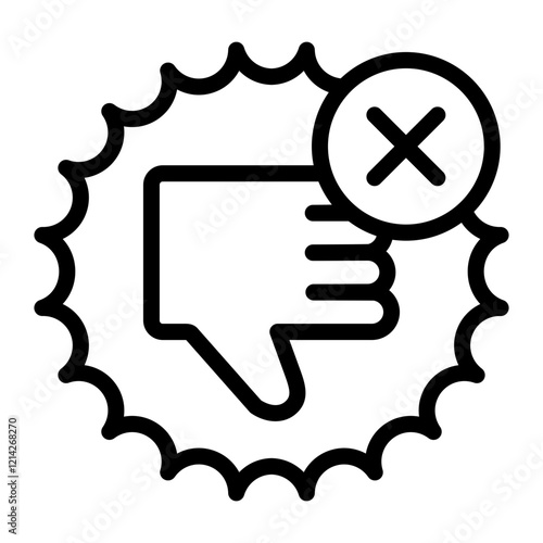 Failure Vector Design Icon Style