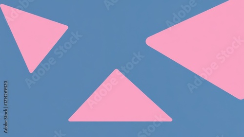 Free Download a close up of a pink and blue triangle and a blue background, - GFXLoad