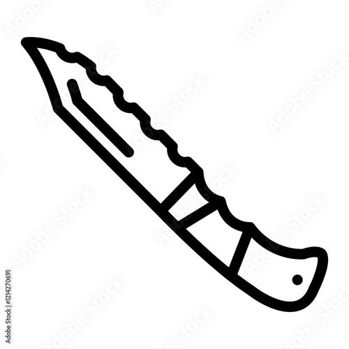 Serrated Knife Vector Design Icon Style