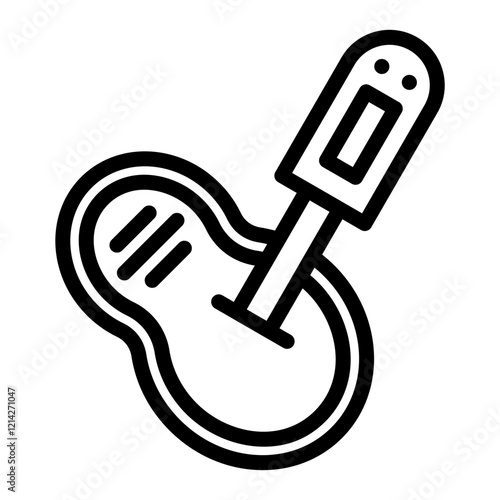 Meat Thermometer Vector Design Icon Style
