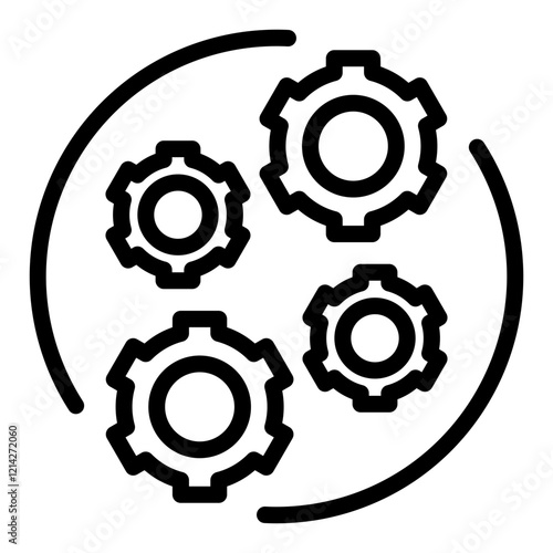 Gears Vector Design Icon Style