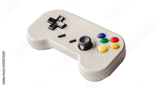 Retro-Inspired Wireless Game Controller with Colorful Buttons  photo