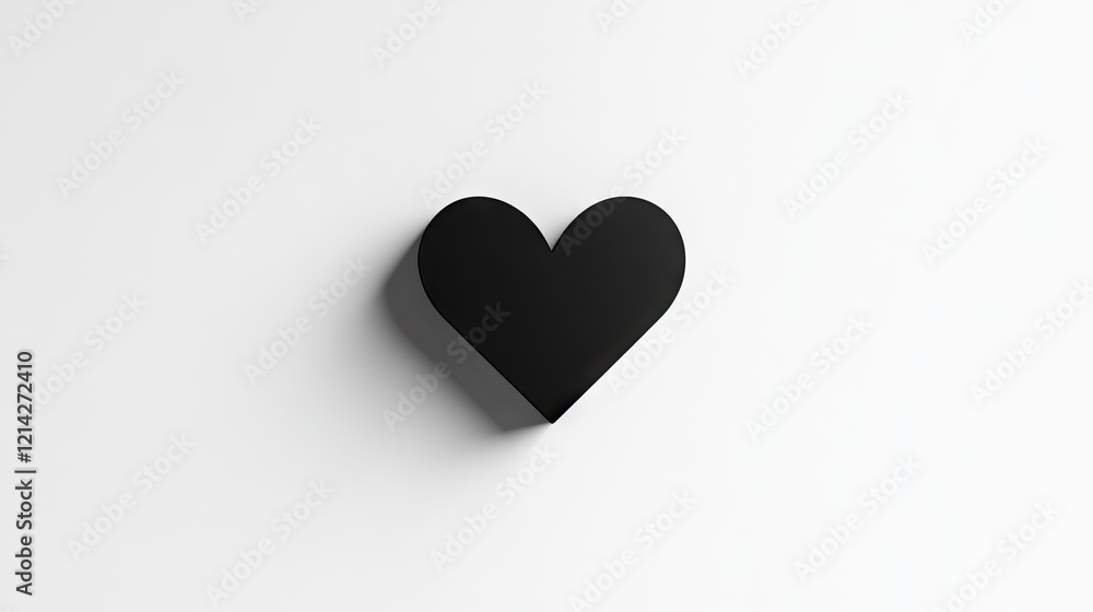 A minimalist black heart icon isolated on a plain white background, symbolizing elegance and simplicity A minimalist black heart icon isolated on a plain white background, symbolizing elegance and simplicity