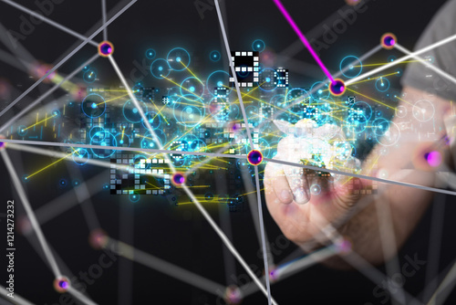 Neural network 3D illustrat...