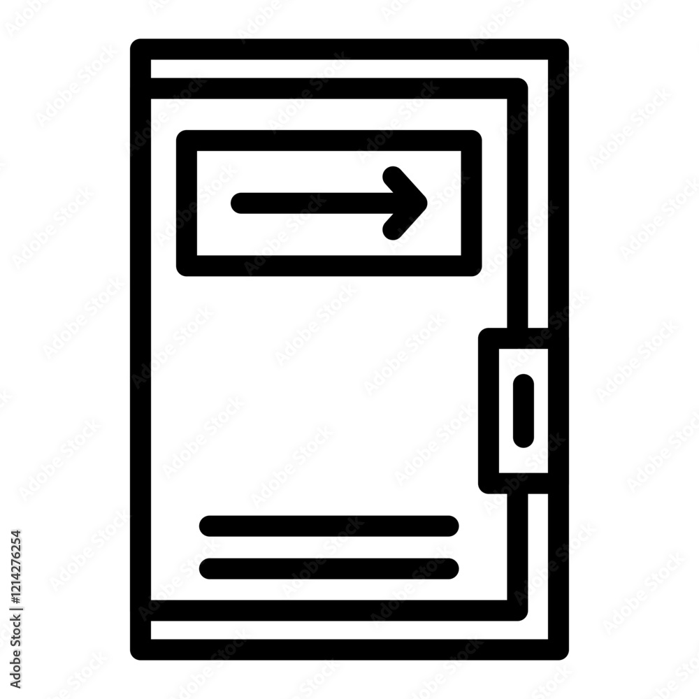 Emergency exit Vector Design Icon Style Emergency exit Vector Design Icon Style