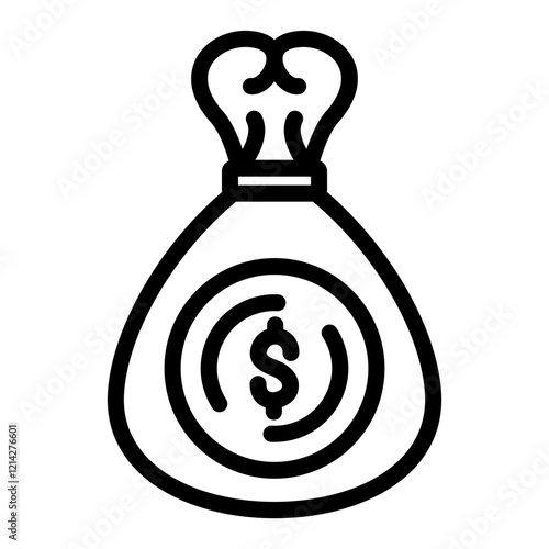 Money bag Vector Design Icon Style