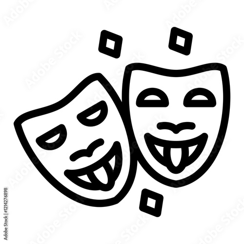 Theater mask Vector Design Icon Style