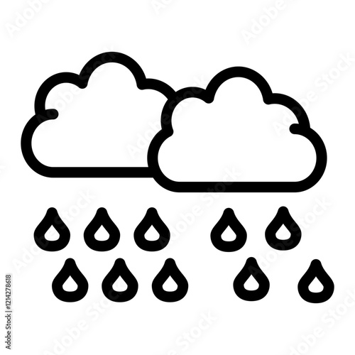 Rain Vector Design Icon Style