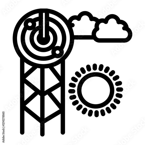Doppler radar Vector Design Icon Style