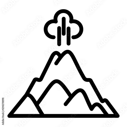 Volcano Vector Design Icon Style