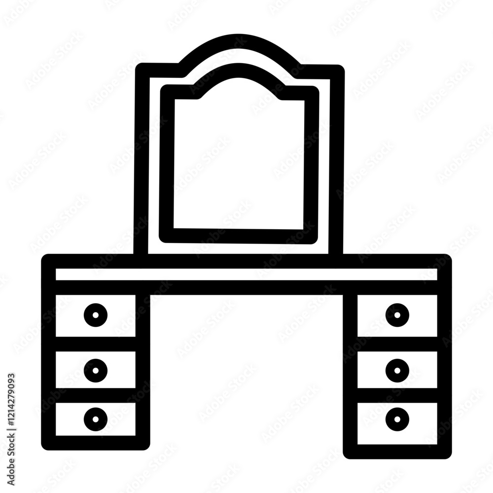 Dresser Vector Design Icon Style Dresser Vector Design Icon Style