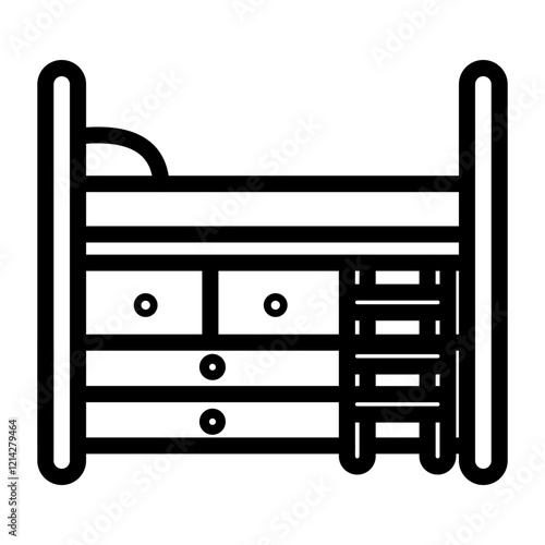 Bunk bed Vector Design Icon Style