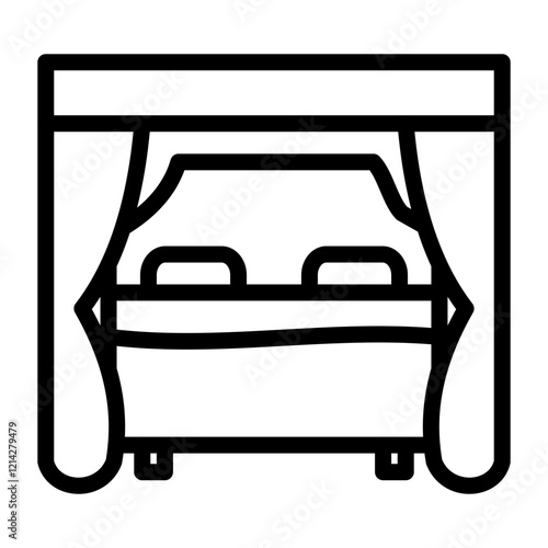 Canopy bed Vector Design Icon Style