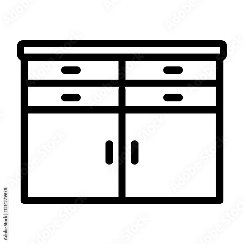 Drawers Vector Design Icon Style