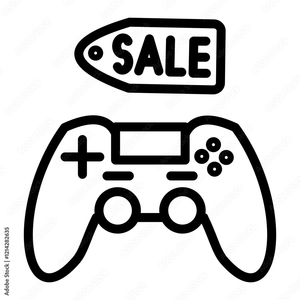Gamepad Sale Vector Design Icon Style Gamepad Sale Vector Design Icon Style