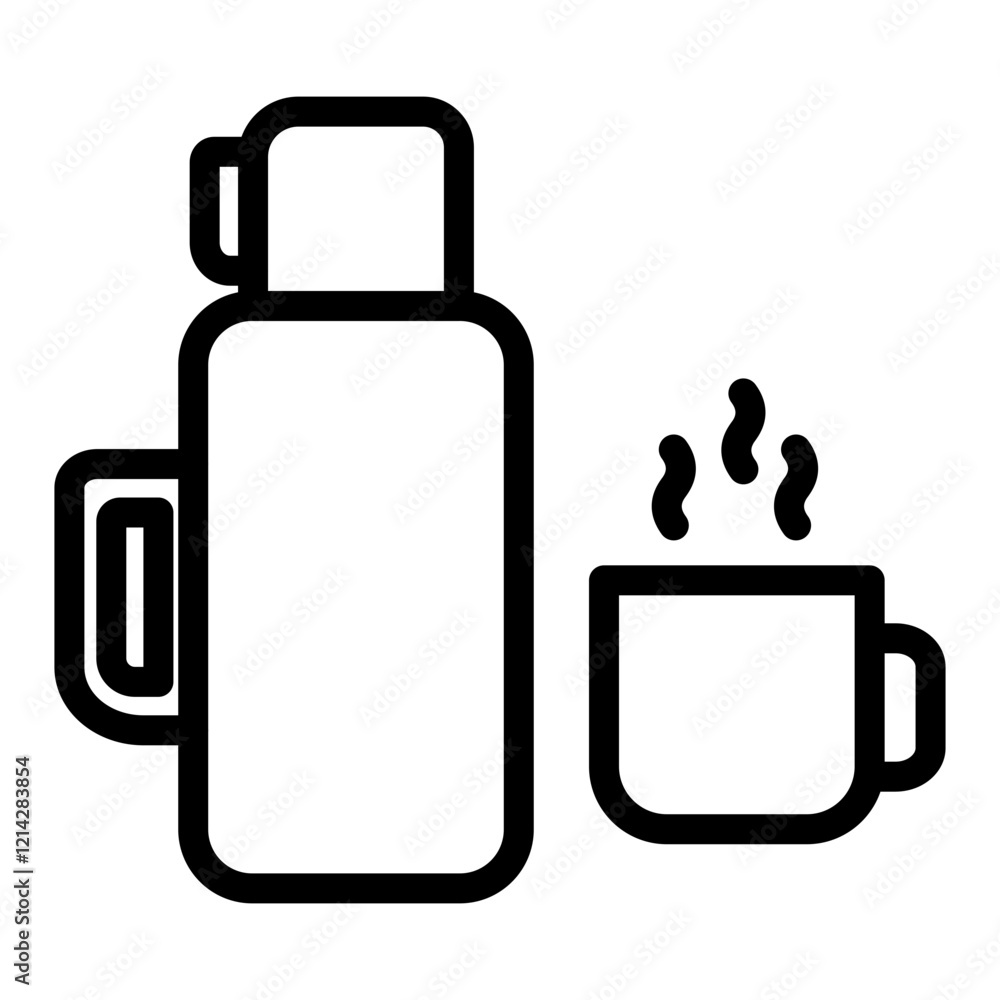 Thermos Vector Design Icon Style Thermos Vector Design Icon Style