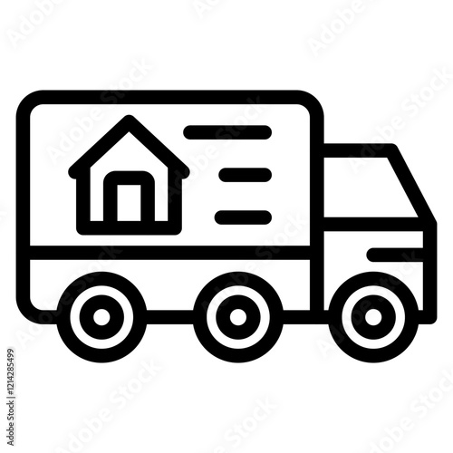 Moving Truck Vector Design Icon Style