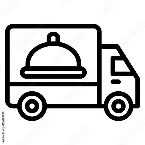 Food Truck Vector Design Icon Style