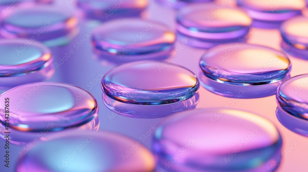 Abstract Colorful Glass Spheres with Gradient Background Abstract Colorful Glass Spheres with Gradient Background