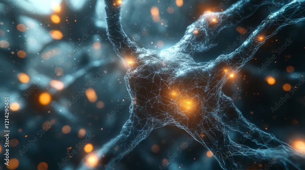 Illuminated Neural Network Microscopic View Illuminated Neural Network Microscopic View