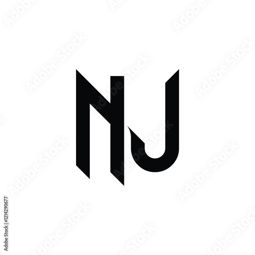 Free Download NJ monogram logo design letter text name symbol monochrome logotype alphabet character simple logo - GFXLoad