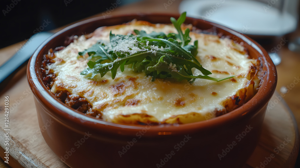 Hot and creamy shepherd’s pie garnished with fresh parsley. Hot and creamy shepherd’s pie garnished with fresh parsley.