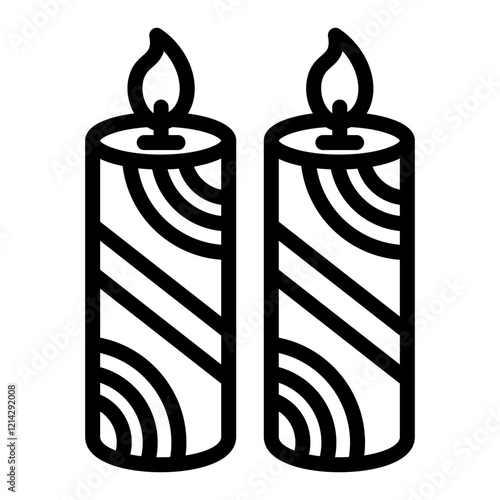 Candle Vector Design Icon Style