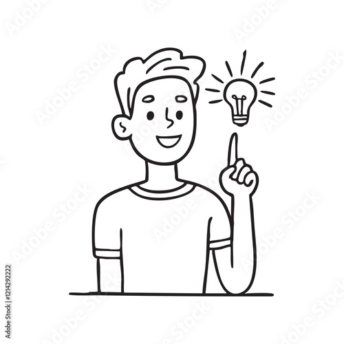 A flash of idea lighting up someones expression