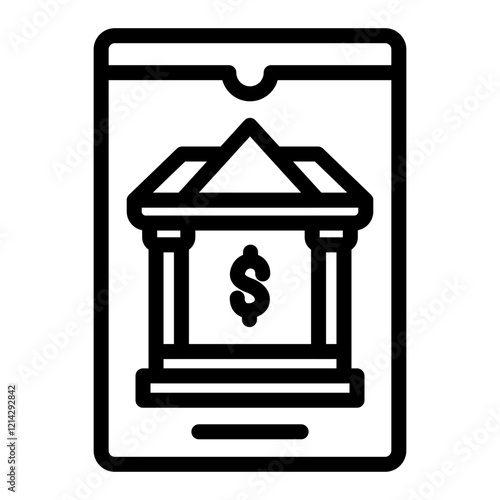 Mobile Banking Vector Design Icon Style