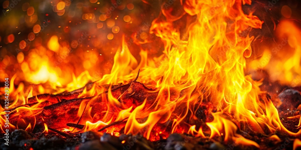 Fiery Inspiration: Textured Blaze & Flame Background - Stock Photo Fiery Inspiration: Textured Blaze & Flame Background - Stock Photo
