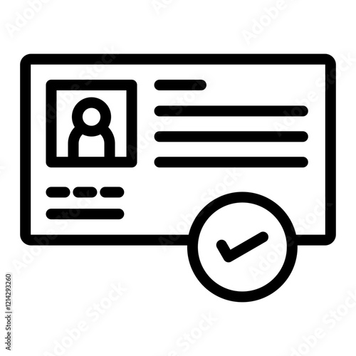 Identity Verification Vector Design Icon Style