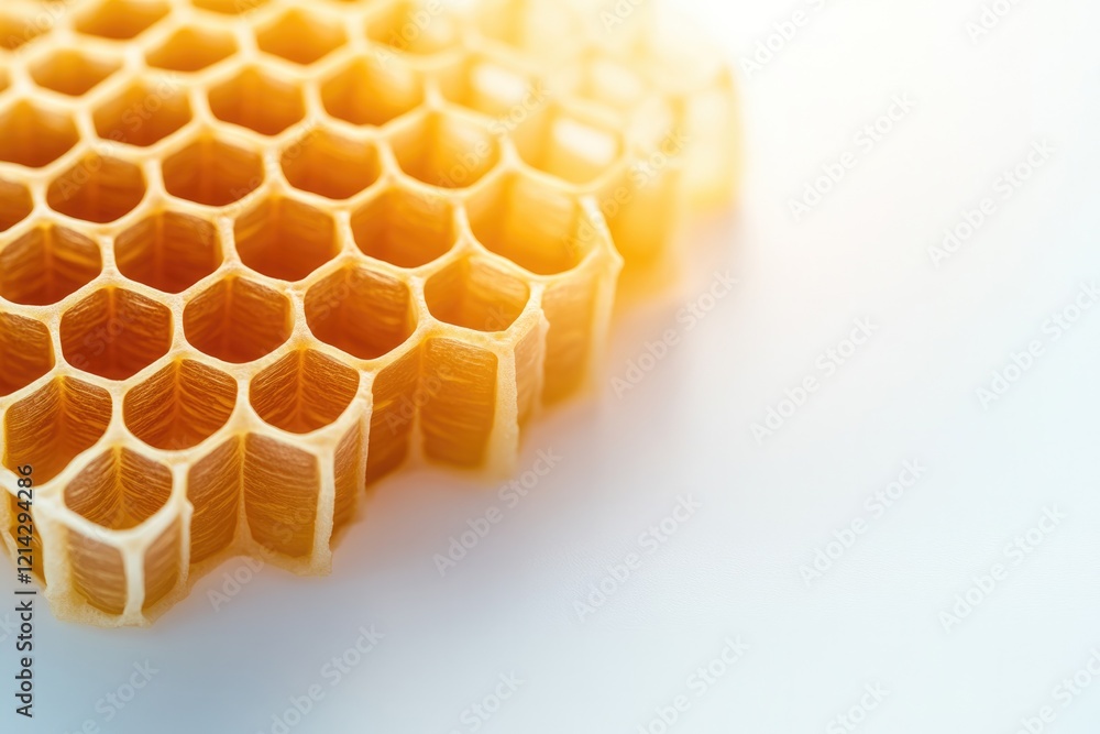 top down view of honeycomb-like geometric patterns in vibrant golden tones arranged symmetrically on clean white surface top down view of honeycomb-like geometric patterns in vibrant golden tones arranged symmetrically on clean white surface