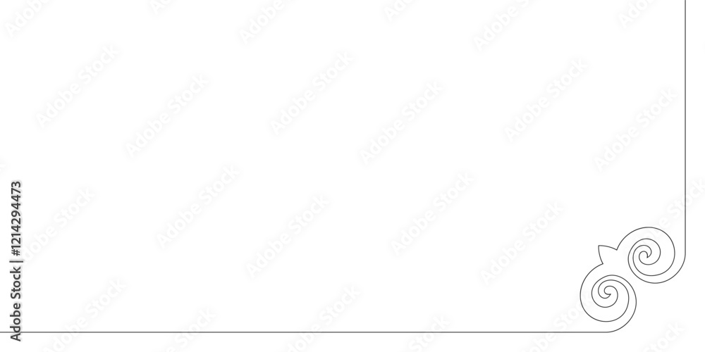 Traditional Kazakh ornament decorative corner frame continuous one line drawing, Vector illustration nomad design element made of thin line Traditional Kazakh ornament decorative corner frame continuous one line drawing, Vector illustration nomad design element made of thin line