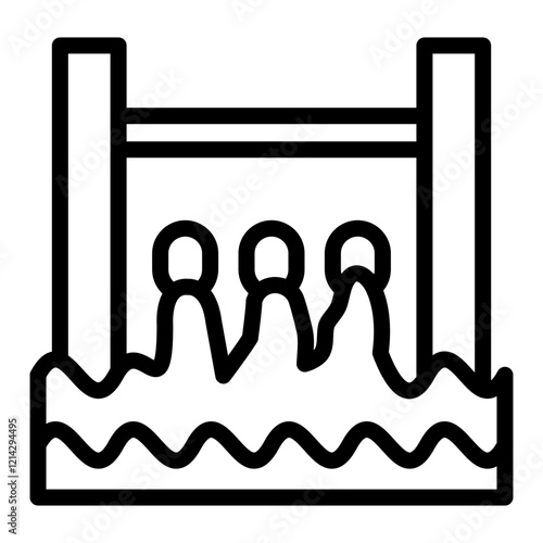 Hydropower Vector Design Icon Style