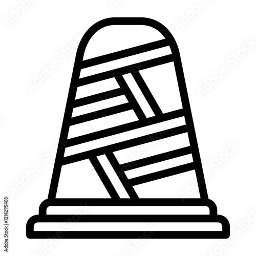 Traffic Cone Vector Design Icon Style