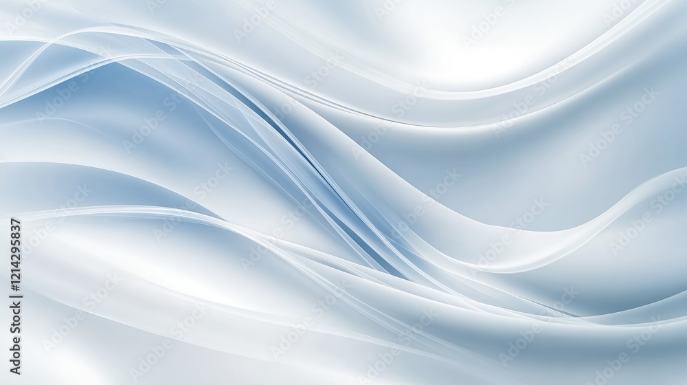 Obraz premium High-resolution smooth waves of blue and white gradient