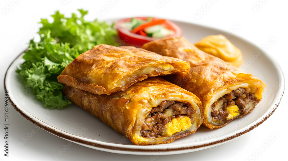 A flaky roll filled with beef, cheese, and a savory seasoning blend. A flaky roll filled with beef, cheese, and a savory seasoning blend.