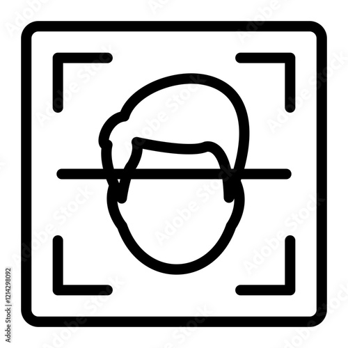 Face Recognition Vector Design Icon Style