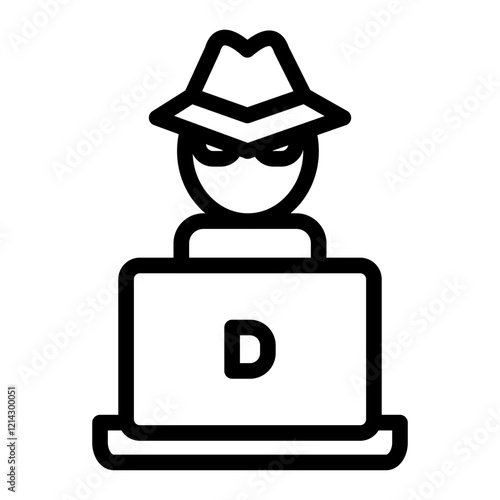 Hacker Vector Design Icon Style